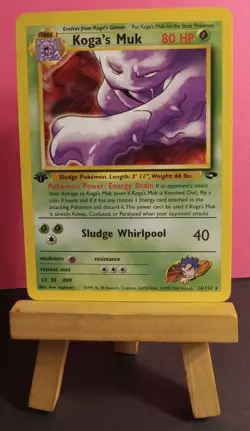 Pokemon TCG Koga's Muk 26/132 Gym Challenge 1st Edition Regular Non-Holo Rare LP - Image 3