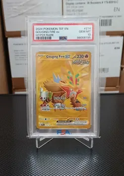 2024 POKEMON TEF EN-TEMPORAL FORCES HYPER RARE #214 GOUGING FIRE EX PSA 10 - Image 1