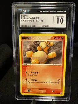 NUMEL 2005 POKEMON EX RUBY & SAPPHIRE EMERALD COMMON 57/106 CGC 10 - Image 1