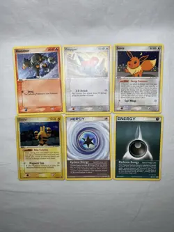 Pokemon EX Unseen Forces Lot Of 6 Common - Elekid 23/115 Stamped - Eevee 55/115 - Image 1