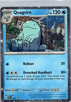 Pokemon TCG Quagsire 156 Scarlet Violet Black Star Promos Holo NM - Image 1