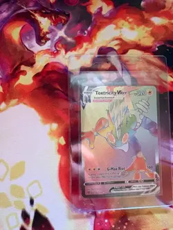 Pokemon TOXTRICITY VMAX Rebel Clash Rainbow Hyper Rare Full Art Holo 196/192 - Image 1