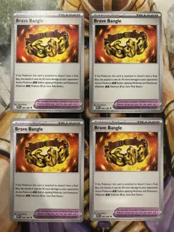 4x Brave Bangle 080/086 Pokemon White Flare Regular English - PLAYSET - NM/M 🔥 - Image 1