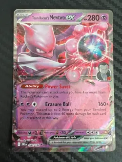 Pokemon TCG Team Rocket's Mewtwo EX 081/182 Destined Rivals NM - Image 1