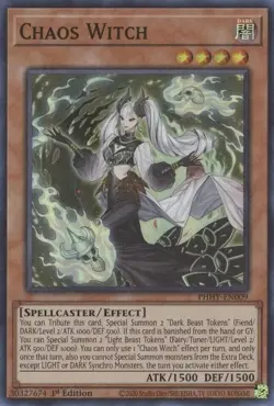 Chaos Witch - PHHY-EN009 - Super Rare 1st Edition Yugioh - Image 1