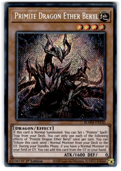 YUGIOH PRIMITE DRAGON ETHER BERYL SECRET RARE NM BLMM-EN130 - Image 1