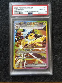 Pokemon Jolteon EX Sir 153/131 Prismatic Evolutions TCG Card PSA 10 - Image 1