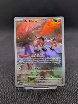 Mr. Mime 179/165 Pokemon 151 Illustration Full Art Holo Pokemon Card NM - Image 1