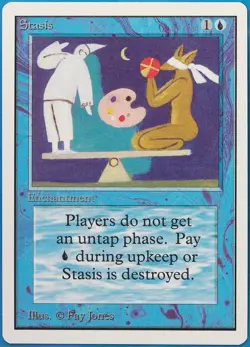 Stasis Unlimited MINT Blue Rare MAGIC THE GATHERING CARD (ID# 508471) ABUGames - Image 1