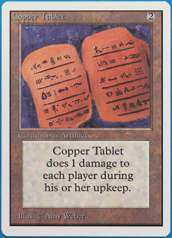 Copper Tablet Unlimited MINT Artifact Uncommon MAGIC CARD (ID# 502761) ABUGames - Image 1
