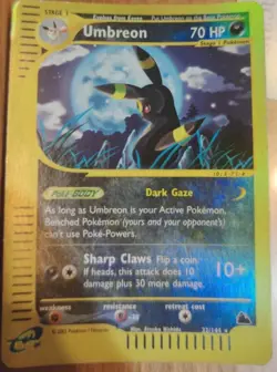 Pokemon Card-Umbreon-Skyridge-ENG-H30/H32-HoloReverse-LP - Image 1