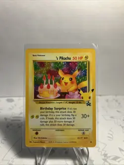 Happy Birthday Pikachu Holo 24 Celebrations Birthday Pokemon Card NM - Image 2