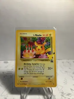 Happy Birthday Pikachu Holo 24 Celebrations Birthday Pokemon Card NM - Image 3