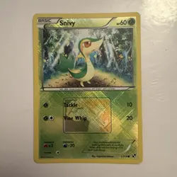 Pokemon League Promo Snivy 1/114 Crosshatch Reverse Holo Card 2011 - Image 1