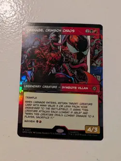 Carnage, Crimson Chaos (Borderless) -Foil Near Mint MTG Marvel's Spider-Man - Image 1