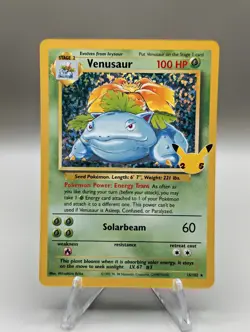 Pokemon TCG Celebrations Venusaur Holo Rare Card #15/102 Classic Collection - Image 1
