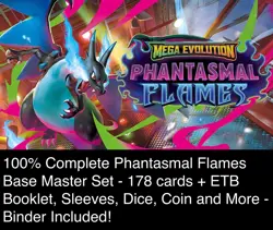 🔥 Phantasmal Flames 100% Complete Master Base Set 178 Cards + More 🔥 - Image 1