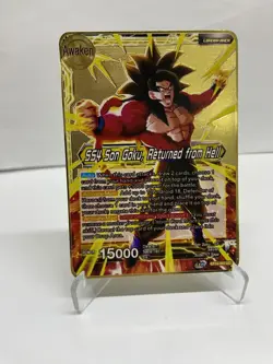 SS4 Sin Goku,Reterned from Hell Metal Dragon Ball Gift Display Card-Collectible - Image 1