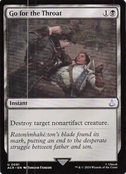 Go for the Throat - Common - Magic: The Gathering MTG Assassin Creed Magic The G - Image 1