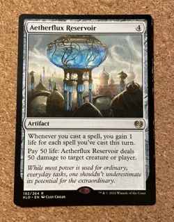 Aetherflux Reservoir Kaladesh Rare Artifact MTG Magic The Gathering LP 192 KLD - Image 1