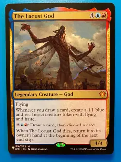 MTG 1x The Locust God # 219 The List - Commander 2020 Magic the Gathering x1 NM - Image 1