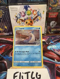 Lapras Holiday Calendar 048/202 Pokemon Stamped High Def. (HD) Swirl Error LP - Image 1