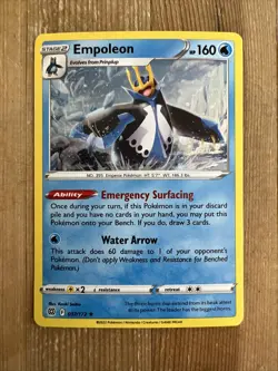Pokemon TCG Empoleon Sword & Shield: Brilliant Stars 037/172 Cosmos Holo Rare - Image 1