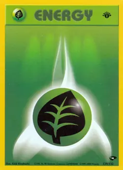 Pokemon Grass Energy (129/132) Gym Challenge 1ED LP - Image 1