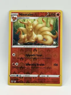Pokemon Silver Tempest REVERSE HOLO FOIL Ninetales 018/195 TCG Card - Image 1