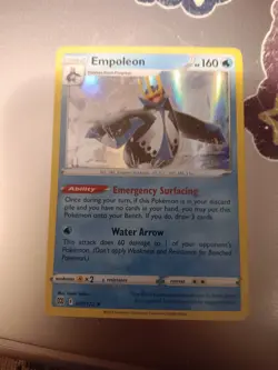 EMPOLEON 037/172 BRILLIANT STARS POKEMON (HOLO RARE, NM/M) - Image 1