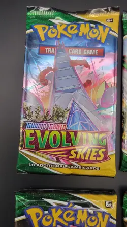 Pokemon Evolving Skies Booster Pack Art Set 4x Sealed Packs Sword & Shield - Image 3