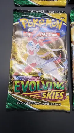 Pokemon Evolving Skies Booster Pack Art Set 4x Sealed Packs Sword & Shield - Image 5