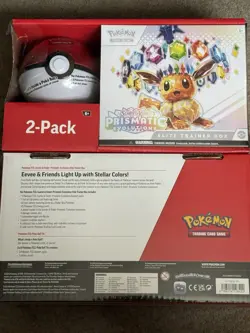2 Pokemon Prismatic Evolutions ETB Elite Trainer Box Pokeball Sams Club Bundle - Image 2