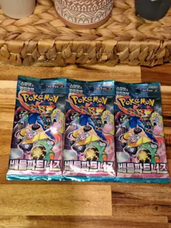 Pokemon TCG: Scarlet & Violet - Battle Partners 3 Booster Packs Lot (Korean) - Image 1