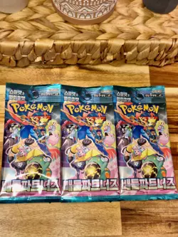 Pokemon TCG: Scarlet & Violet - Battle Partners 3 Booster Packs Lot (Korean) - Image 5