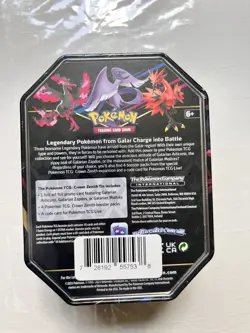 Pokemon TCG - Crown Zenith - Galarian Moltres Tin - Factory Sealed - Image 2