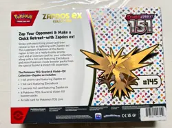 Pokemon TCG Scarlet & Violet 151 Factory Sealed Zapdos Ex Collection Box! - Image 3