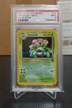 2000 POKEMON PROMO BLACK STAR #13 VENUSAUR-HOLO PSA 9 - Image 1