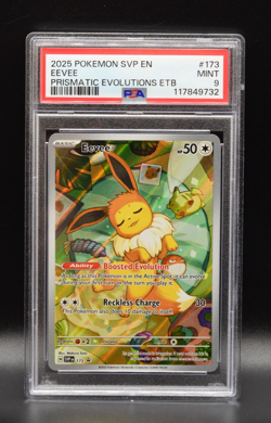 2025 Pokemon SVP EN Eevee Prismatic Evolutions ETB Promo 173 PSA 9 Newly Graded - Image 1