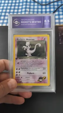 Pokemon TCG, Rocket’s Mewtwo 14/132, 1st edition Gym Challenge Holo, TGA 8.5 - Image 2