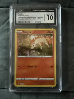 CGC Gem Mint 10 Ponyta 004/034 TCG Classic Collection Holo Pokemon - Image 1