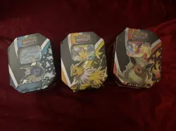 Pokemon Eevee Evolutions Tin Bundle - Flareon V, Vaporeon V, Jolteon V - Sealed 820650809057 - Image 1