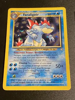 Pokemon Neo Genesis Holo Starter 3 Set Feraligatr, Typhlosion, Meganium - Image 2