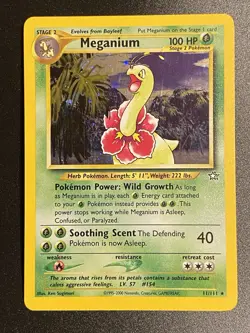 Pokemon Neo Genesis Holo Starter 3 Set Feraligatr, Typhlosion, Meganium - Image 5