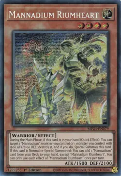 Yugioh MP24-EN079 - Mannadium Riumheart - Secret Rare - Image 1