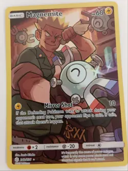 Pokemon Magnemite Full Art Illustration Trading Card SM-Cosmic Eclipse TCG #Live - Image 1