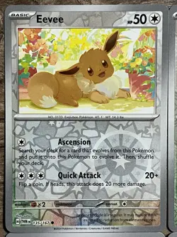 Pokemon Eevee REVERSE HOLO 4 CARD SET LOT COLLECTION 151 Twilight Eeveelution - Image 2