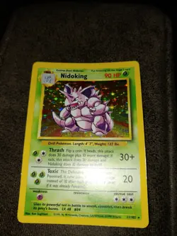 Nidoking 11/102 Base Set - Rare Holo Pokemon Card - Vintage WOTC 1999 - Image 1