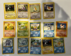 Vintage Pokemon Lot ~ 35 Cards ~ WOTC + Base Set Era ~ Rare Starter Bundle - Image 1