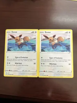 2021 Pokemon Eevee 052/072 Shining Fates Regular (2 Card Lot) *Mint* - Image 1